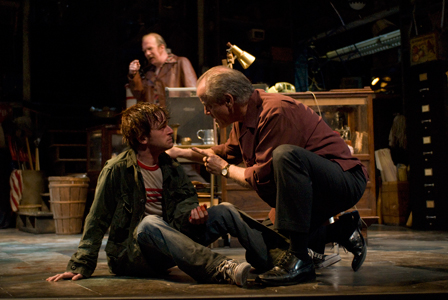 Patrick Andrews with ensemble member Francis Guinan (foreground)ensemble member Tracy Letts (background)