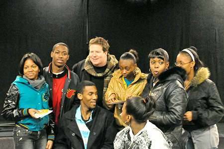 Students from Ralph Ellison High School attended the production with their teacher