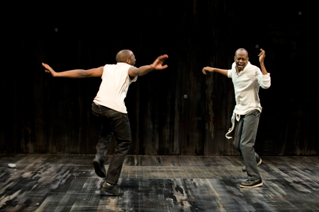 Phillip James Brannon and ensemble member K. Todd Freeman in <em>The Brothers Size</em>