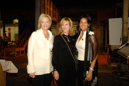 MJ Witt with Steppenwolf Trustees Sarah Beardsley and Sharon Fairley.  