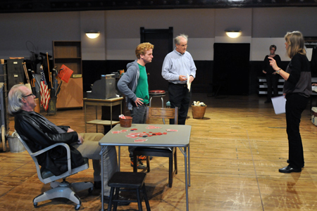 Ensemble member Tracy Letts with Patrick Andrews and ensemble members Francis Guinan and Amy Morton