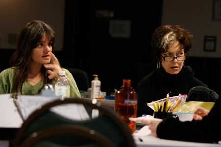 Director Pam MacKinnon and Martha Lavey (Elizabeth)