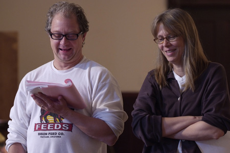 Ensemble members Jeff Perry and Amy Morton as Bill and Barbara Fordham