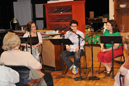 Sarah Gubbins with actors