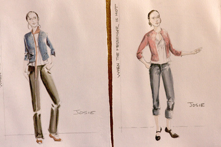 Costume renderings, designed by Debbie Baer