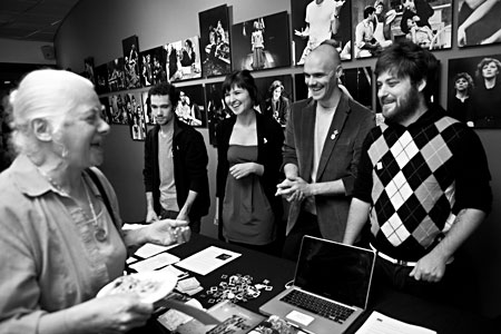 Representatives of 2011-2012 Garage Repertory introduce their companies to guests