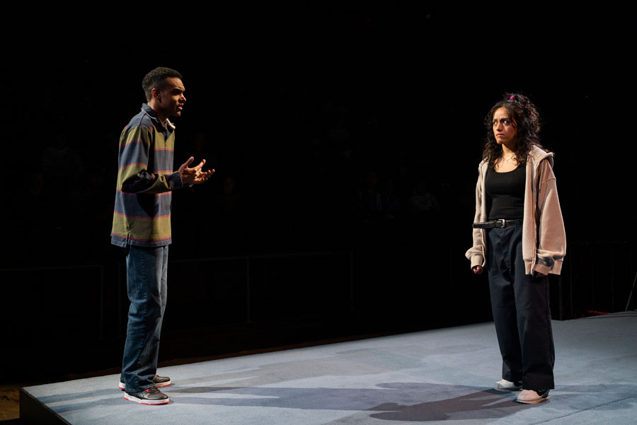 (left to right) Jocelyn Zamudio and Grant Kennedy Lewis in Steppenwolf Theatre’s Chicago premiere of Sanctuary City.