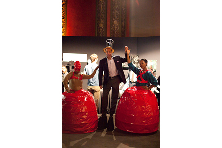 Event Chair Greg Desmond with J. Nicole Brooks and ensemble member Alana Arenas