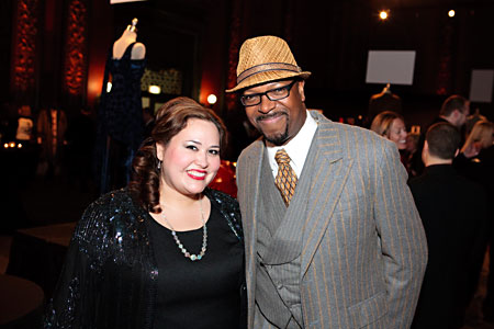 Behind the Curtain Hosts, ensemble member James Vincent Meredith and playwright Tanya Saracho