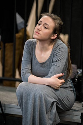 Olivia Cygan in rehearsal for <i>Richard III</i>.