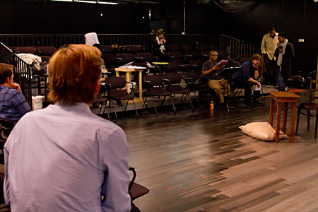 Cast and Crew prepare for rehearsal