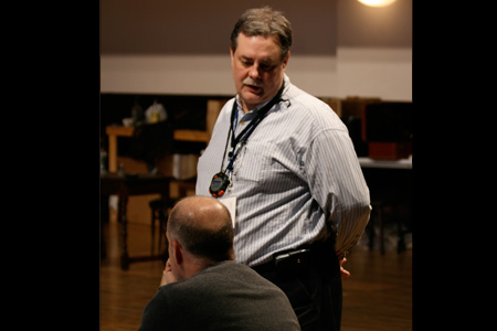 Ensemble member Eric Simonson and stage manager Malcolm Ewen