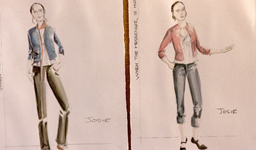 Costume renderings of 'Josie' by designer Debbie Baer