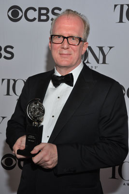 Ensemble member Tracy Letts with his award for Best Performance by an Actor in a Leading Role in a Play