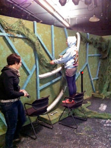 Installing the Heddatron set in The Garage.
