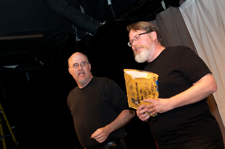 Greg Allen from the Neo-Futurists and Danny Thompson from Theater Oobleck perform an original piece about Samuel Beckett.