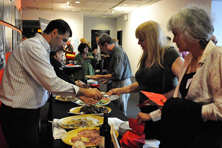 Steppenwolf subscribers and donors enjoying food from VINCI