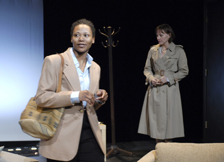 Alana Arenas and Janelle Snow in <i>Spare Change</i>