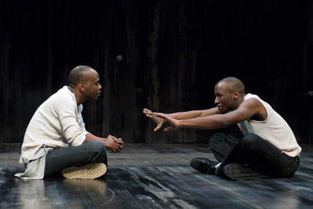 Ensemble member K.Todd Freeman with Phillip James Brannon in <em>The Brothers Size</em>