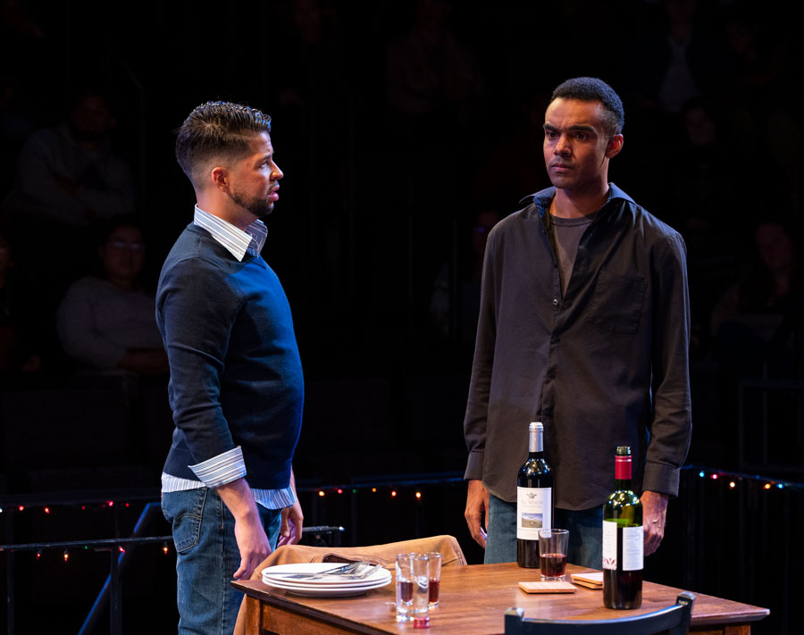 (left to right) Brandon Rivera and Grant Kennedy Lewis in Steppenwolf Theatre’s Chicago premiere of Sanctuary City